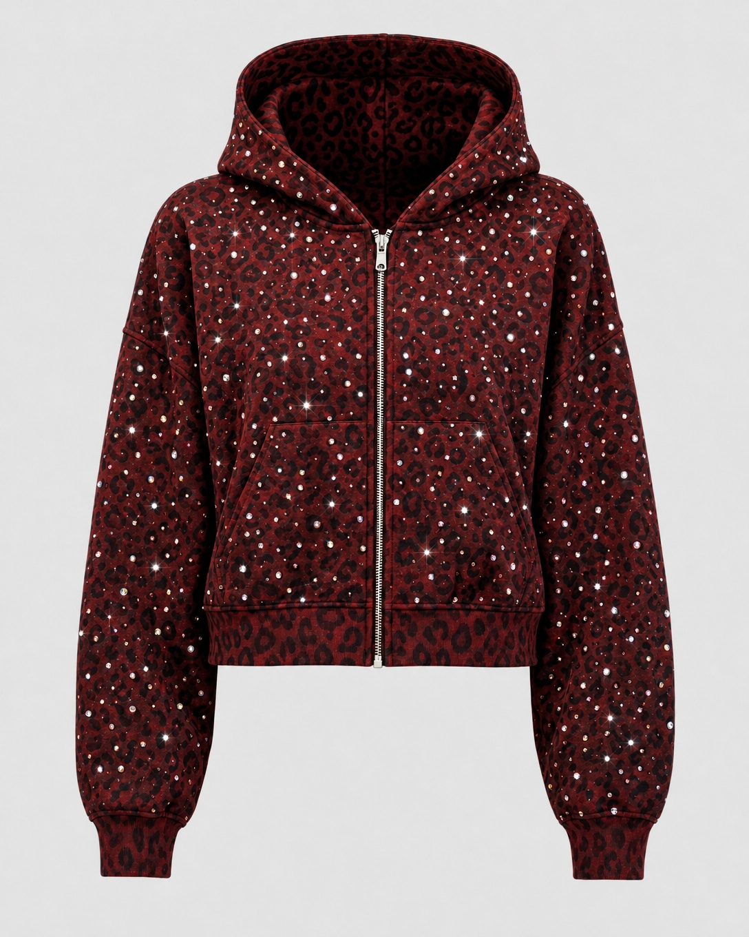 Cheetah Rhinestone Hoodie